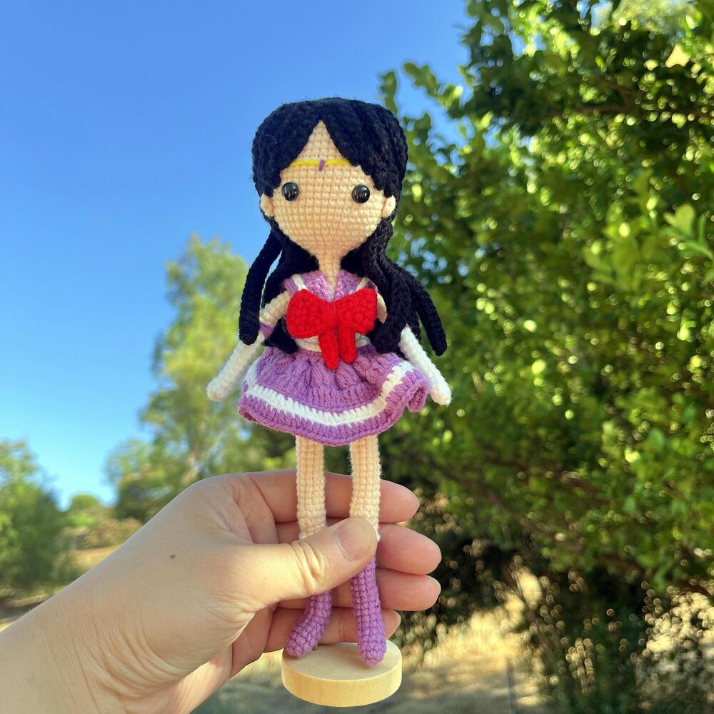 Rare Hand-Crocheted Sailor Saturn Doll | Amigurumi Hotaru Tomoe Plush